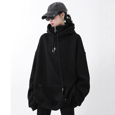 Pile Collar Shell Jacket Sweater Men's Hooded