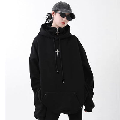 Pile Collar Shell Jacket Sweater Men's Hooded