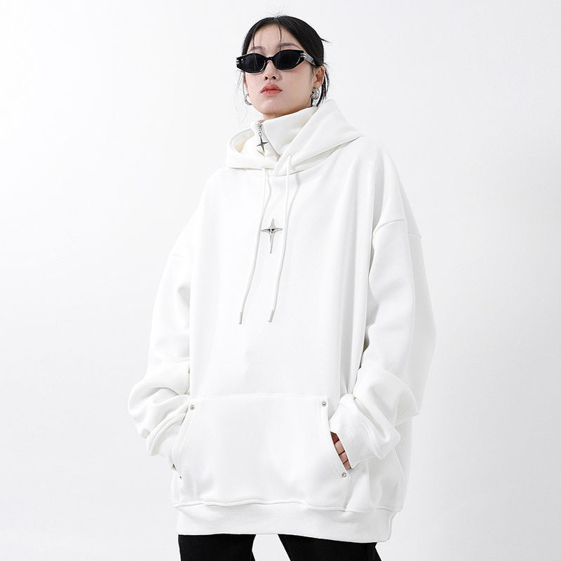 Pile Collar Shell Jacket Sweater Men's Hooded